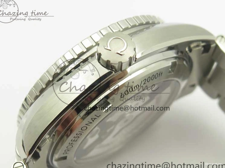 0208 EyeCatching Planet Ocean Professional Ceramic Bezel 45.5mm 1:1 VSF Best Edition Silver Markers on SS Bracelet A8500 Super Clone 8050